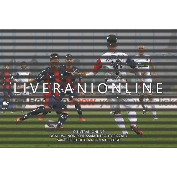 tiro di bacio terracino CALCIO LEGA PRO LUMEZZANE-SAMBENEDETTESE,lumezzane(bs) 19 novembre 2016. Ph Fotolive Alessio Guitti / AGENZIA ALDO LIVERANI SAS