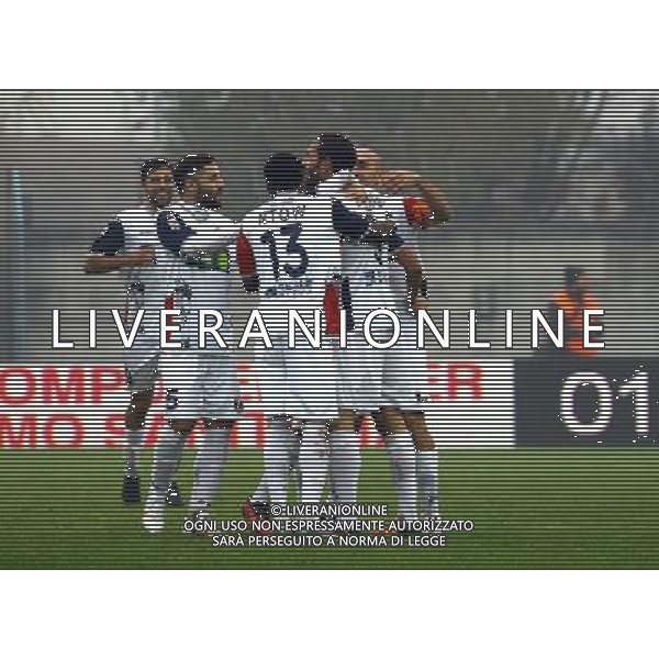 esultanza sambenedettese CALCIO LEGA PRO LUMEZZANE-SAMBENEDETTESE,lumezzane(bs) 19 novembre 2016. Ph Fotolive Alessio Guitti / AGENZIA ALDO LIVERANI SAS