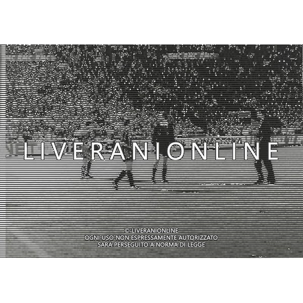 20 marzo 1991 stadio VŽlodrome Marsiglia- QUARTI DI FINALE DI CHAMPIONS LEAGUE OLIMPIQUE MARSIGLIA -MILAN NELLA FOTO IL MILAN PERDE 3-0 A TAVOLINO AG ALDO LIVERANI SAS
