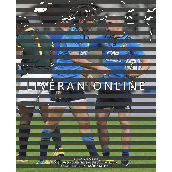 Cariparma Test Match 2016 di Rugby Firenze - 19.11.2016 Italia-Sud Africa Nella Foto:Bronzini Giorgio - McLean Luke /Ph.Vitez-Ag. Aldo Liverani