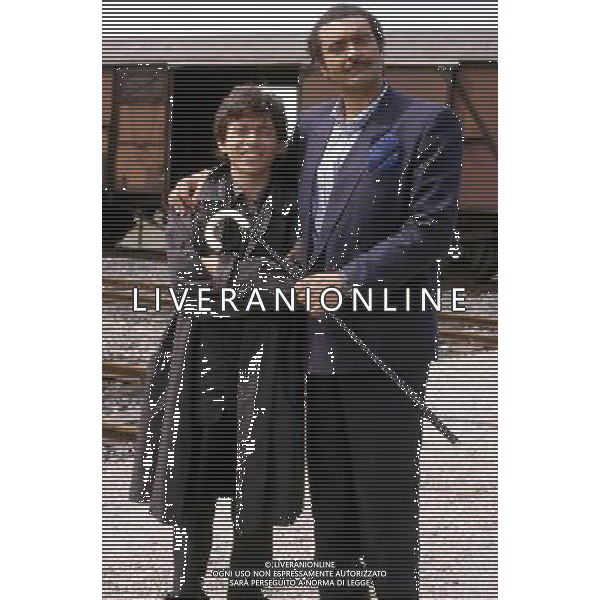 Paolo Rossi attore, cantautore e comico italiano - Retrospettiva nella foto nel film \'I cammelli\' del 1988 diretto da Giuseppe Bertolucci con Diego Abatantuono ©ARCHIVIO / AGENZIA ALDO LIVERANI SAS