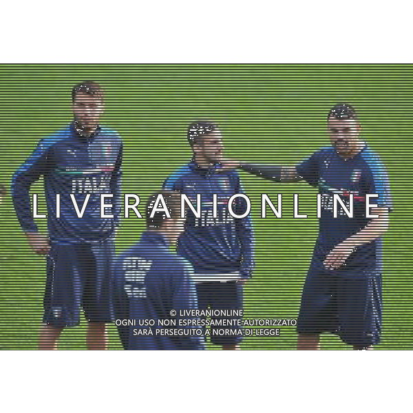Foto: Aldo Liverani 23/11/2016 Firenze ( Italia) Nazionale Italiana calcio Raduno della Nazionale italiana di calcio, Centro Tecnico Federale di Coverciano Nella foto: Marco Sportello, Luca Garritano, Andrea Petagna © / AGENZIA ALDO LIVERANI SAS