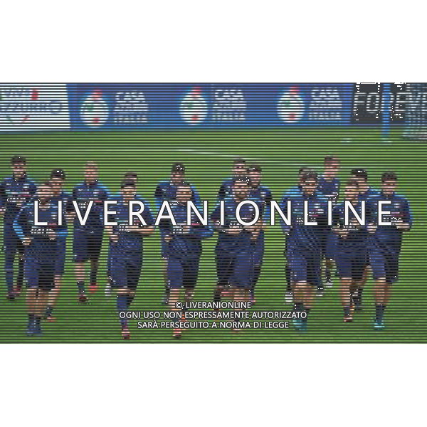 Foto: Aldo Liverani 23/11/2016 Firenze ( Italia) Nazionale Italiana calcio Raduno della Nazionale italiana di calcio, Centro Tecnico Federale di Coverciano Nella foto: i giocatori della nazionale durante la corsa di gruppo © / AGENZIA ALDO LIVERANI SAS