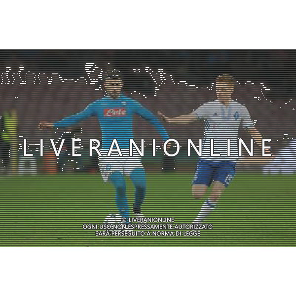 NAPOLI - DINAMO KIEV CHAMPIONS LEAGUE 23 NOVEMBRE 2016 NELLA FOTO HYSAJ, TSYGANKOV © MOSCA / AGENZIA ALDO LIVERANI SAS