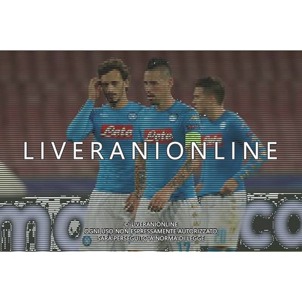 NAPOLI - DINAMO KIEV CHAMPIONS LEAGUE 23 NOVEMBRE 2016 NELLA FOTO MNOLO GABBIADINI, HAMSIK MAREK © MOSCA / AGENZIA ALDO LIVERANI SAS