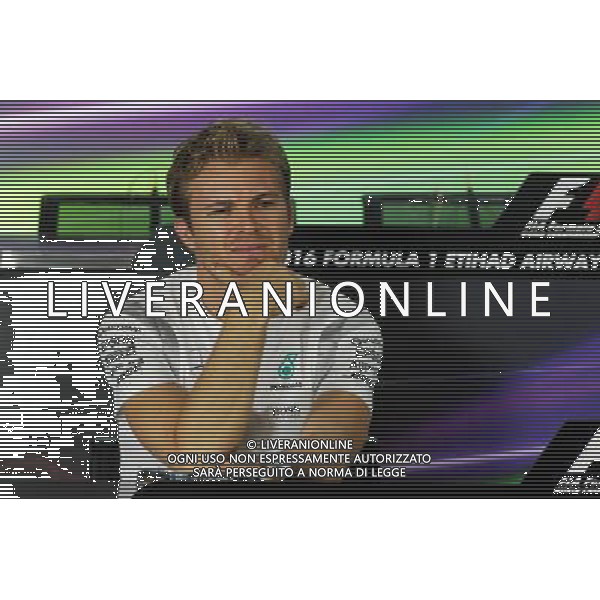 Nico Rosberg (GER) Mercedes AMG F1 in the FIA Press Conference. 24.11.2016. Formula 1 World Championship, Rd 21, Abu Dhabi Grand Prix, Yas Marina Circuit, Abu Dhabi, Preparation Day. AG ALDO LIVERANI SAS ONLY ITALY