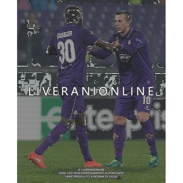 UEFA Europa League 2016/2017 Fase a Gironi Gruppo J Firenze - 24.11.2016 Fiorentina-Paok Nella Foto:bernardeschi esulta con babacar /Ph.Vitez-Ag. Aldo Liverani