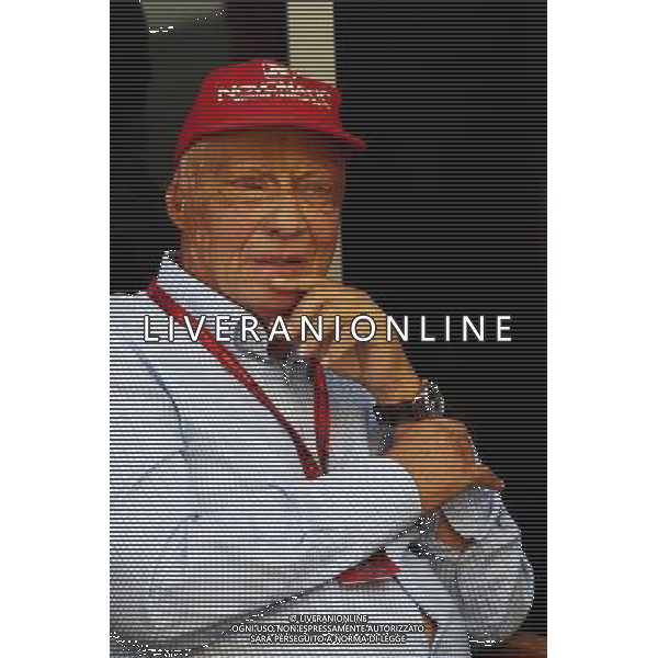 Niki Lauda (AUT) Mercedes Non-Executive Chairman. 26.11.2016. Formula 1 World Championship, Rd 21, Abu Dhabi Grand Prix, Yas Marina Circuit, Abu Dhabi, Qualifying Day. AG ALDO LIVERANI SAS ONLY ITALY 
