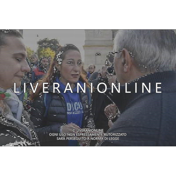 Minifestazione del M5S \' Io Dico No \' â€“ Roma 26.11.2016 - nella foto: Paola Taverna /Ph.Corradetti-Ag Aldo Liverani / AGENZIA ALDO LIVERANI SAS - Movimento 5 Stelle, Camminata per il No al referendum costituzionale a Roma 26 Novembre 2016
