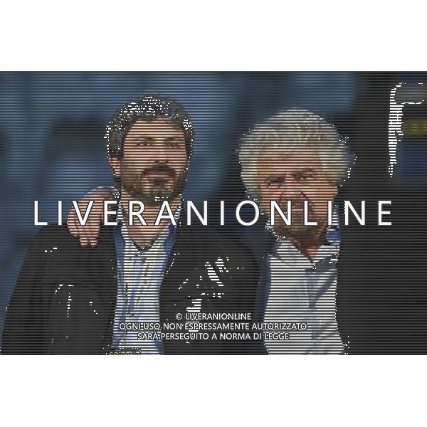 Manifestazione del M5S \' Io Dico No \' â€“ Roma 26.11.2016 - nella foto: Beppe Grillo e Roberto Fico /Ph.Corradetti-Ag Aldo Liverani / AGENZIA ALDO LIVERANI SAS 