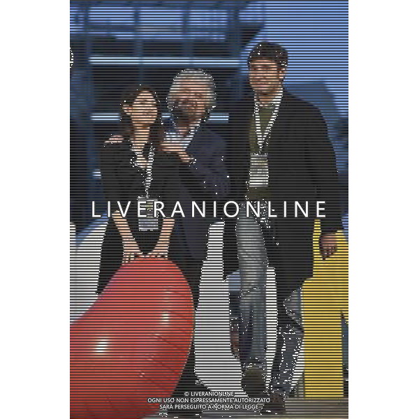 Manifestazione del M5S \' Io Dico No \' â€“ Roma 26.11.2016 - nella foto: Virginia Raggi Beppe Grillo e Alessandro Di Battista /Ph.Corradetti-Ag Aldo Liverani / AGENZIA ALDO LIVERANI SAS 