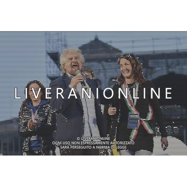 Manifestazione del M5S \' Io Dico No \' â€“ Roma 26.11.2016 - nella foto: Beppe Grillo e Carla Ruocco /Ph.Corradetti-Ag Aldo Liverani / AGENZIA ALDO LIVERANI SAS 