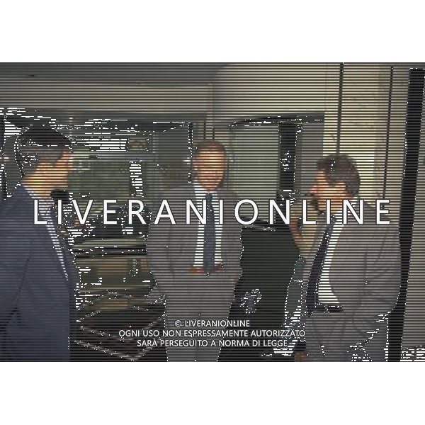 MILANO 29-09-1997 SEDE DELLA LEGA CALCIO IN VIA ROSSELLINI CONFERENZA STAMPA TRA LEGA CALCIO E AIC NELLA FOTO SERGIO CAMPANA E SILVANO MAIOLI SEGRETARIO AIC AG ALDO LIVERANI SAS