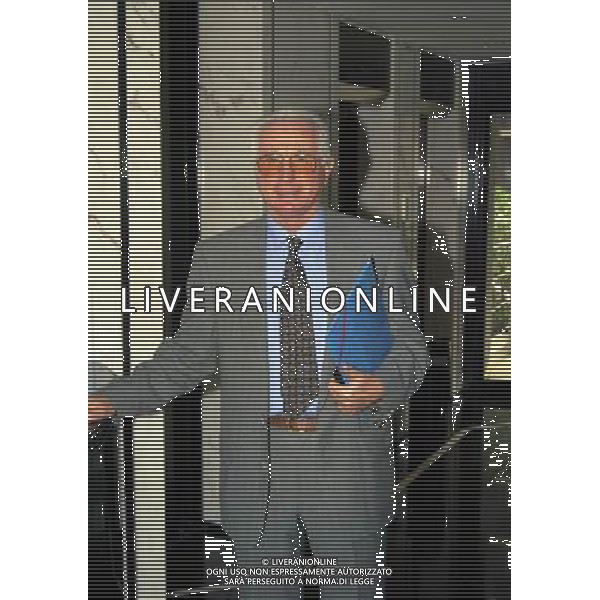 MILANO 29-09-1997 SEDE DELLA LEGA CALCIO IN VIA ROSSELLINI CONFERENZA STAMPA TRA LEGA CALCIO E AIC NELLA FOTO AZEGLIO VICINI AG ALDO LIVERANI SAS