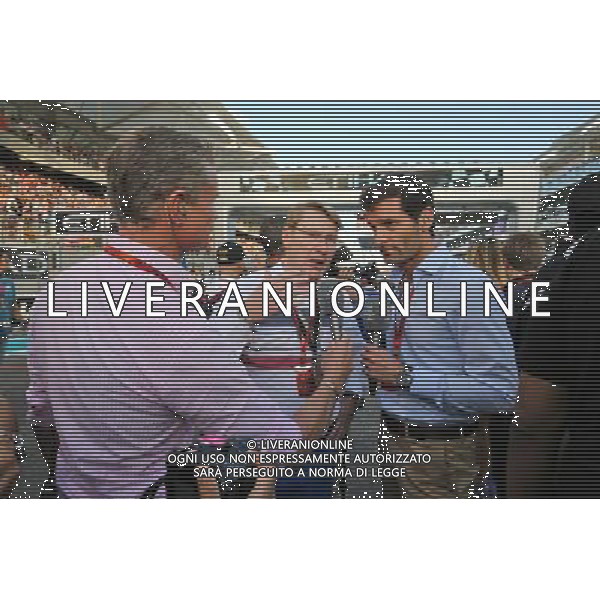 (L to R): David Coulthard (GBR) Red Bull Racing and Scuderia Toro Advisor / Channel 4 F1 Commentator with Mika Hakkinen (FIN) and Mark Webber (AUS) Channel 4 Presenter, on the grid. 27.11.2016. Formula 1 World Championship, Rd 21, Abu Dhabi Grand Prix, Yas Marina Circuit, Abu Dhabi, Race Day. AG ALDO LIVERANI SAS ONLY ITALY