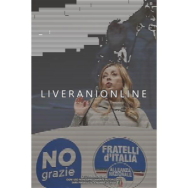 Tour della Sovranita\' - LE RAGIONI DEL NO GRAZIE! â€“ Roma 27.11.2016 - nella foto: Giorgia Meloni /Ph.Corradetti-Ag Aldo Liverani/ AGENZIA ALDO LIVERANI SAS 
