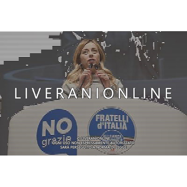 Tour della Sovranita\' - LE RAGIONI DEL NO GRAZIE! â€“ Roma 27.11.2016 - nella foto: Giorgia Meloni /Ph.Corradetti-Ag Aldo Liverani/ AGENZIA ALDO LIVERANI SAS 