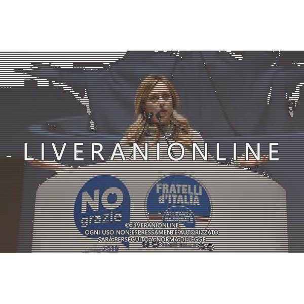 Tour della Sovranita\' - LE RAGIONI DEL NO GRAZIE! â€“ Roma 27.11.2016 - nella foto: Giorgia Meloni /Ph.Corradetti-Ag Aldo Liverani/ AGENZIA ALDO LIVERANI SAS 
