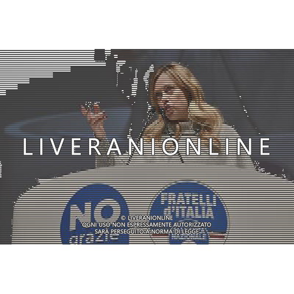 Tour della Sovranita\' - LE RAGIONI DEL NO GRAZIE! â€“ Roma 27.11.2016 - nella foto: Giorgia Meloni /Ph.Corradetti-Ag Aldo Liverani/ AGENZIA ALDO LIVERANI SAS 