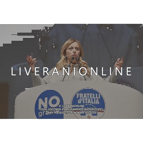 Tour della Sovranita\' - LE RAGIONI DEL NO GRAZIE! â€“ Roma 27.11.2016 - nella foto: Giorgia Meloni /Ph.Corradetti-Ag Aldo Liverani/ AGENZIA ALDO LIVERANI SAS 