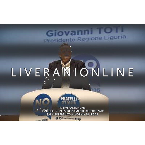 Tour della Sovranita\' - LE RAGIONI DEL NO GRAZIE! â€“ Roma 27.11.2016 - nella foto: Giovanni Toti /Ph.Corradetti-Ag Aldo Liverani/ AGENZIA ALDO LIVERANI SAS 