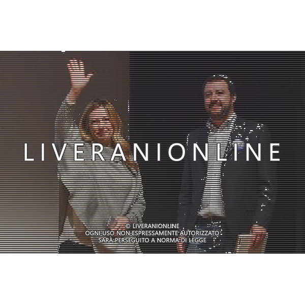 Tour della Sovranita\' - LE RAGIONI DEL NO GRAZIE! â€“ Roma 27.11.2016 - nella foto: Giorgia Meloni e Matteo Salvini /Ph.Corradetti-Ag Aldo Liverani/ AGENZIA ALDO LIVERANI SAS 