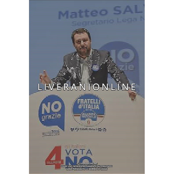 Tour della Sovranita\' - LE RAGIONI DEL NO GRAZIE! â€“ Roma 27.11.2016 - nella foto: Matteo Salvini /Ph.Corradetti-Ag Aldo Liverani/ AGENZIA ALDO LIVERANI SAS 