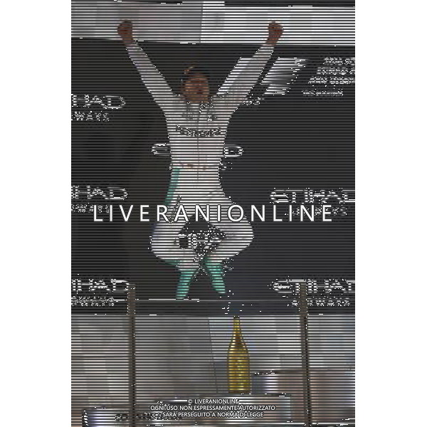 2nd place and new world champion Nico Rosberg (GER) Mercedes AMG Petronas F1 W07. 27.11.2016. Formula 1 World Championship, Rd 21, Abu Dhabi Grand Prix, Yas Marina Circuit, Abu Dhabi, Race Day. AG ALDO LIVERANI SAS ONLY ITALY