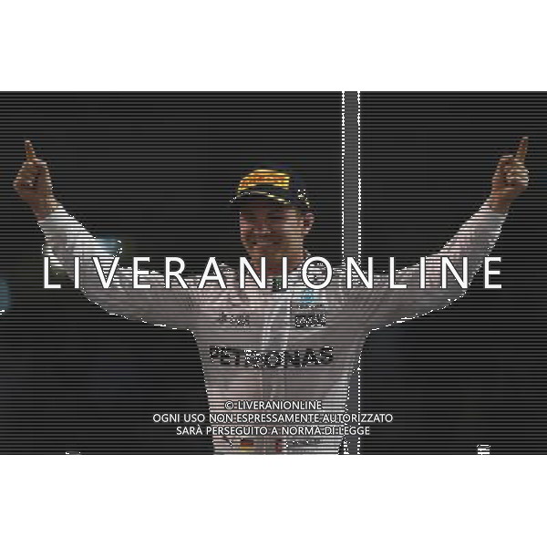 2nd place and new world champion Nico Rosberg (GER) Mercedes AMG Petronas F1 W07. 27.11.2016. Formula 1 World Championship, Rd 21, Abu Dhabi Grand Prix, Yas Marina Circuit, Abu Dhabi, Race Day. AG ALDO LIVERANI SAS ONLY ITALY