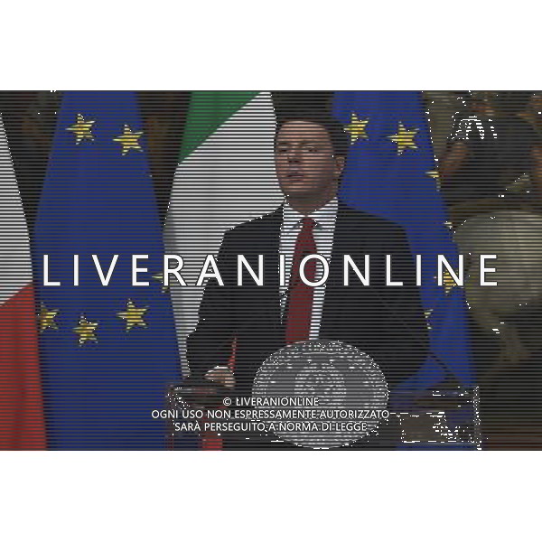 Conferenza stampa dopo il CDM - Roma - 28.11.2016 - Palazzo Chigi - nella foto: Matteo Renzi / Ph. Corradetti - Ag. Aldo Liverani sas