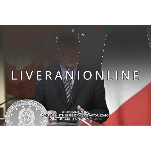 Conferenza stampa dopo il CDM - Roma - 28.11.2016 - Palazzo Chigi - nella foto: Pier Carlo Padoan / Ph. Corradetti - Ag. Aldo Liverani sas