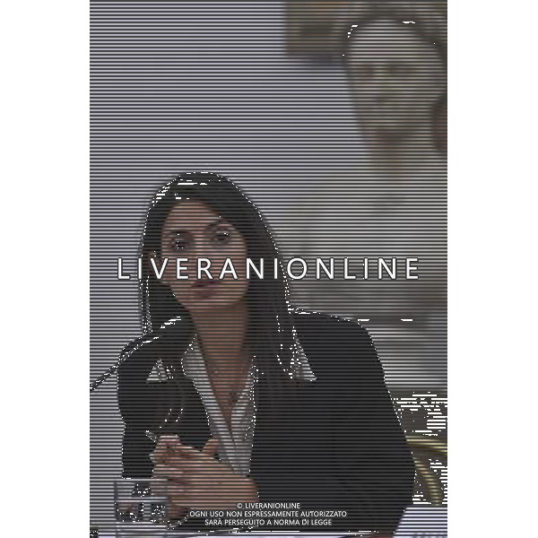 Presentazione â€œIl nuovo corso di Ama: piÃ¹ vicina ai cittadini con servizi mirati di raccolta differenziataâ€ - Roma - 28.11.2016 - Campidoglio Sala della Protomoteca - nella foto: Virginia Raggi / Ph. Corradetti - Ag. Aldo Liverani sas / AGENZIA ALDO LIVERANI SAS 