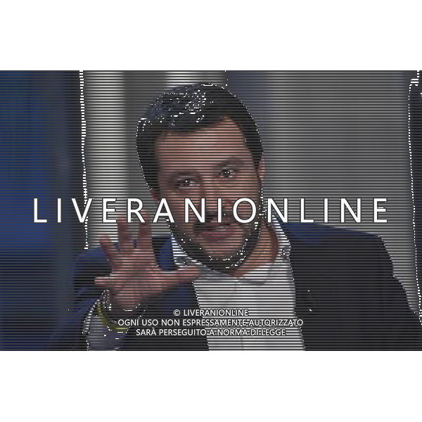 Trasmissione TV \' Porta a Porta \' Roma - 29.11.2016 - Studi RAI Teulada - nella foto: Matteo Salvini /Ph.Corradetti-Ag Aldo Liverani / AGENZIA ALDO LIVERANI SAS 