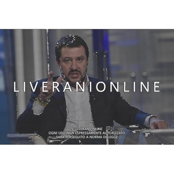 Trasmissione TV \' Porta a Porta \' Roma - 29.11.2016 - Studi RAI Teulada - nella foto: Matteo Salvini /Ph.Corradetti-Ag Aldo Liverani / AGENZIA ALDO LIVERANI SAS 