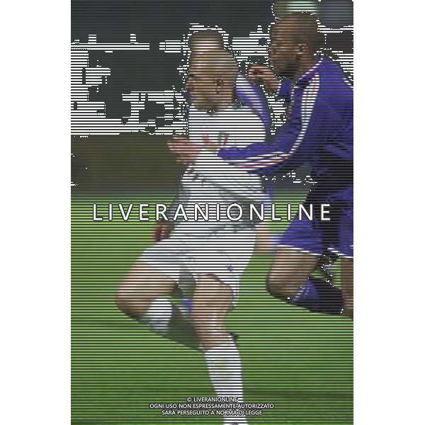 COMO,16-04-02 DFP/MARCO LUSSOSO ITALIA- FRANCIA UNDER 21 (AMICHEVOLE) NELLA FOTO: MACCARONE MASSIMO AG DFP-AG ALDO LIVERANI SAS