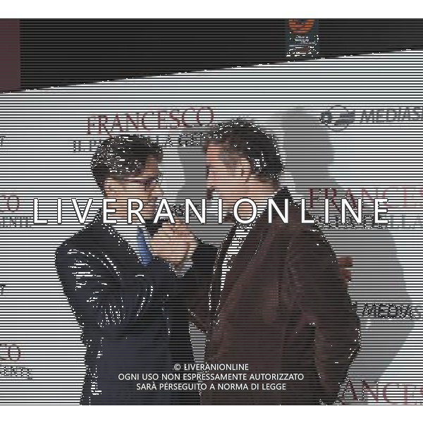 Milano, ( MI ) 01/12/2016 Cinema Apollo, anteprima Serie TV Francesco, il Papa della gente Nella foto: Pier Silvio Berlusconi e Pietro Valsecchi PH Lauro Montagnini AG ALDO LIVERANI SAS