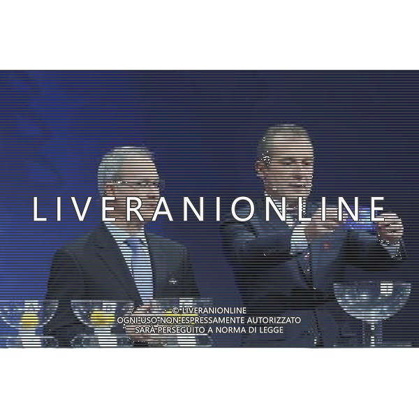 01.12.2016 KRAKOW - CENTRUM KONFERENCYJNE ( CRACOW, POLAND - CONFERENCE CENTRE) PILKA NOZNA ( FOOTBALL), MISTRZOSTWA EUROPY UEFA DO LAT 21 UNDER21 POLSKA 2017 ( UEFA UNDER 21 CHAMPIONSHIP 2017 ) LOSOWANIE GRUP FINALOWYCH TURNIEJU ( UEFA EURO UNDER 21 FINALS DRAW) NZ GIORGIO MARCHETTI, MAREK KOZMINSKI FOTO LUKASZ GROCHALA/CYFRASPORT/NEWSPIX.PL --- Newspix.pl AG ALDO LIVERANI SAS ONLY ITALY