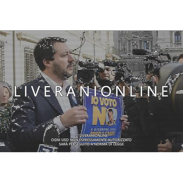 Matteo Salvini incontra la stampa a Piazza Colonna Ð Roma 02.12.2016 - nella foto: Matteo Salvini /Ph.Corradetti-Ag Aldo Liverani