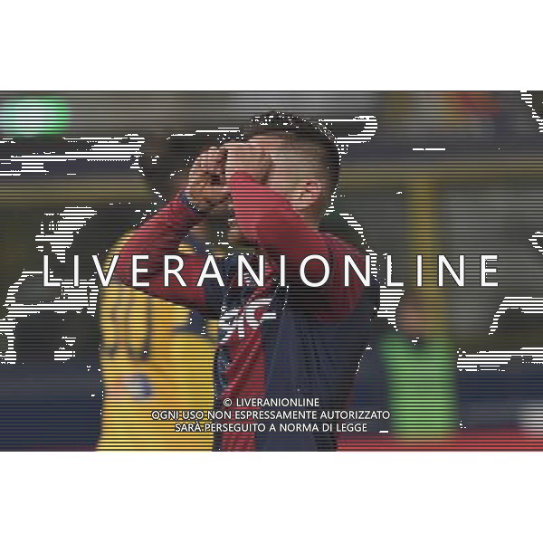 BOLOGNA - VERONA QUARTO TURNO COPPA ITALIA TIM CUP 01 DICEMBRE 2016 NELLA FOTO ESULTANZA DOPO IL GOL DI ANTHONY MOUNIER ©OPTIMAFOTO / AGENZIA ALDO LIVERANI SAS 