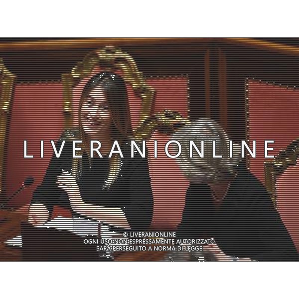 Voto sulla legge del Bilancio di previsione dello Stato per l\'anno finanziario 2017 e bilancio pluriennale per il triennio 2017-2019 - Roma - 07.12.2016 - Palazzo Madama - nella foto: Maria Elena Boschi / Ph. Corradetti-Ag. Aldo Liverani Sas
