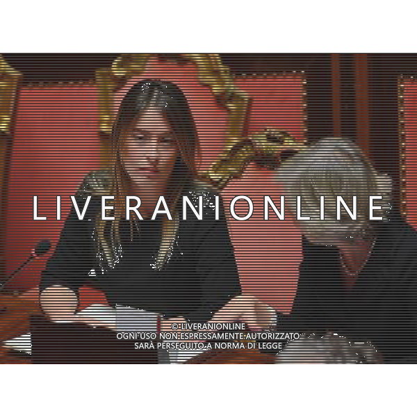 Voto sulla legge del Bilancio di previsione dello Stato per l\'anno finanziario 2017 e bilancio pluriennale per il triennio 2017-2019 - Roma - 07.12.2016 - Palazzo Madama - nella foto: Maria Elena Boschi / Ph. Corradetti-Ag. Aldo Liverani Sas