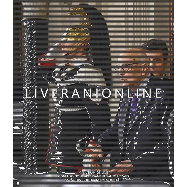 Consultazioni del Presidente della Repubblica Sergio Mattarella a seguito delle dimissioni del Governo Renzi - Roma - 08.12.2016 - Quirinale - nella foto: Giorgio Napolitano / Ph. Corradetti-Ag. Aldo Liverani Sas / AGENZIA ALDO LIVERANI SAS