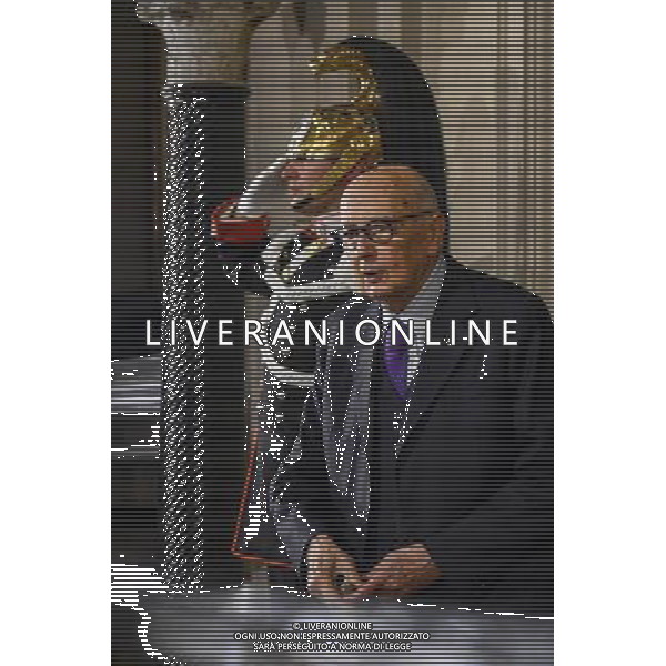 Consultazioni del Presidente della Repubblica Sergio Mattarella a seguito delle dimissioni del Governo Renzi - Roma - 08.12.2016 - Quirinale - nella foto: Giorgio Napolitano / Ph. Corradetti-Ag. Aldo Liverani Sas / AGENZIA ALDO LIVERANI SAS