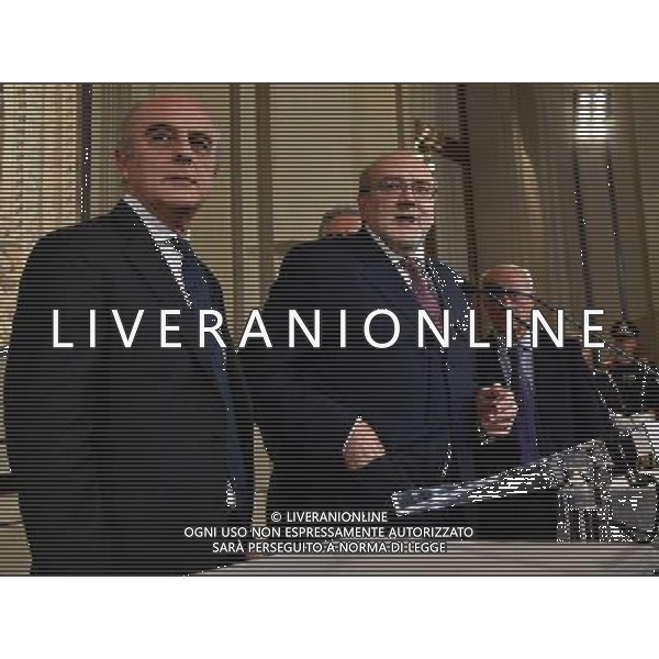 Consultazioni del Presidente della Repubblica Sergio Mattarella a seguito delle dimissioni del Governo Renzi - Roma - 09.12.2016 - Quirinale - nella foto: Locio Romano e Lorenzo Dellai / Ph. Corradetti-Ag. Aldo Liverani Sas / AGENZIA ALDO LIVERANI SAS