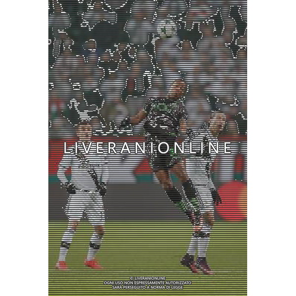07.12.2016 WARSZAWA PILKA NOZNA STADION LEGII FOOTBALL RUNDA ELIMINACJI UEFA CHAMPIONS LEAGUE MECZ LEGIA WARSZAWA - SPORTING SC N/Z MARVIN ZEEGELAAR ALEKSANDAR PRIJOVIC FOT DAREK NOWAK / FOTONEWS / NEWSPIX.PL --- Newspix.pl / AGENZIA ALDO LIVERANI SAS - ITALY ONLY EDITORIAL USE ONLY - Legia Varsavia - Sporting Lisbona, match valido per la 6a giornata di Champions League (Gruppo F) 07 dicembre 2016