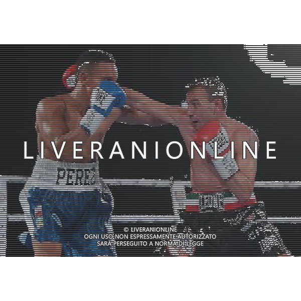 Emiliano Marsili vs Aristides Perez titolo intercontinentale pesi leggeri ,Boxe Montichiari,Montichiari 10 dicembre 2016. AG ALDO LIVERANI SAS