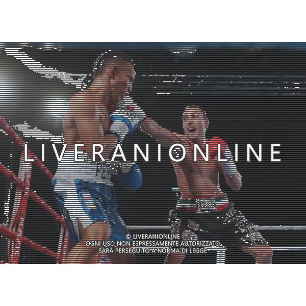 Emiliano Marsili vs Aristides Perez titolo intercontinentale pesi leggeri ,Boxe Montichiari,Montichiari 10 dicembre 2016. AG ALDO LIVERANI SAS