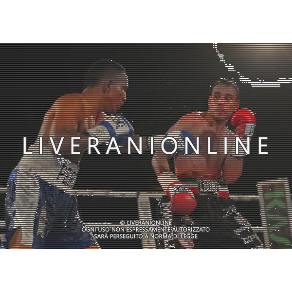 Emiliano Marsili vs Aristides Perez titolo intercontinentale pesi leggeri ,Boxe Montichiari,Montichiari 10 dicembre 2016. AG ALDO LIVERANI SAS