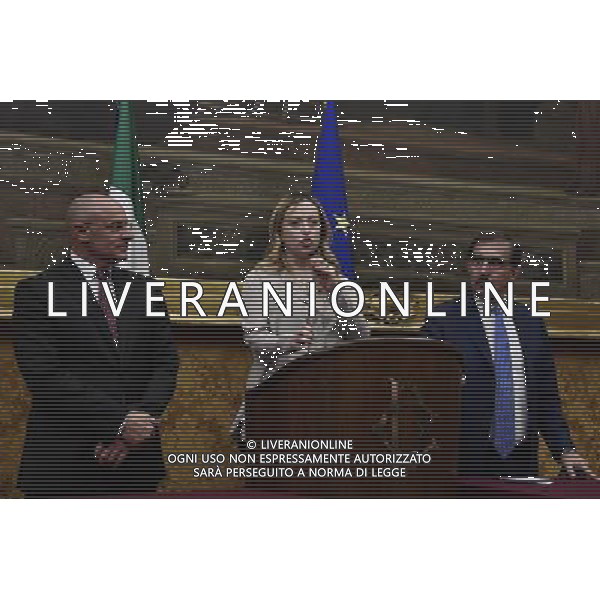 Consultazioni conclusive dopo la Crisi di Governo, del premier incaricato Paolo Gentiloni alla Camera Roma 12 dicembre 2016 nella foto Giorgia Meloni con Ignazio La Russa ©Corradetti / AGENZIA ALDO LIVERANI SAS