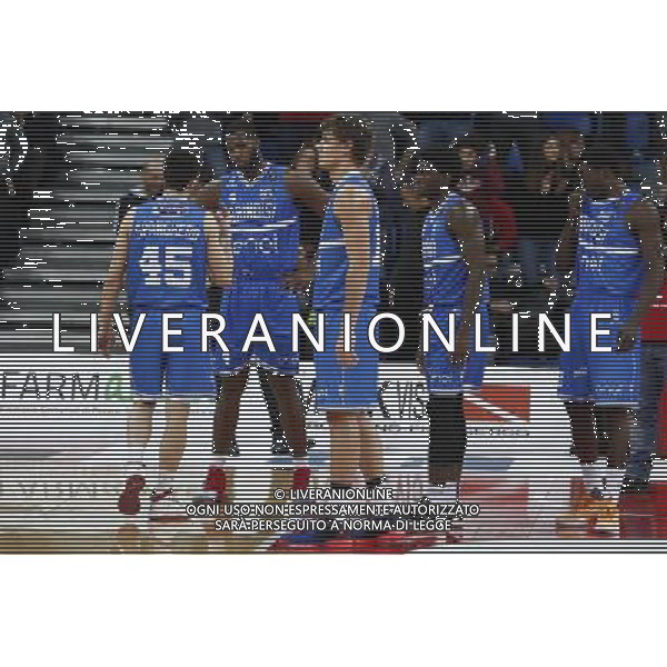 Consultinvest Pesaro vs Enel Basket Brindisi 11/12/2016 nella foto: LA SQUADRA DEL BRINDISI ©CLAUDIO ZAMAGNI/AGENZIA ALDO LIVERANI S.A.S.